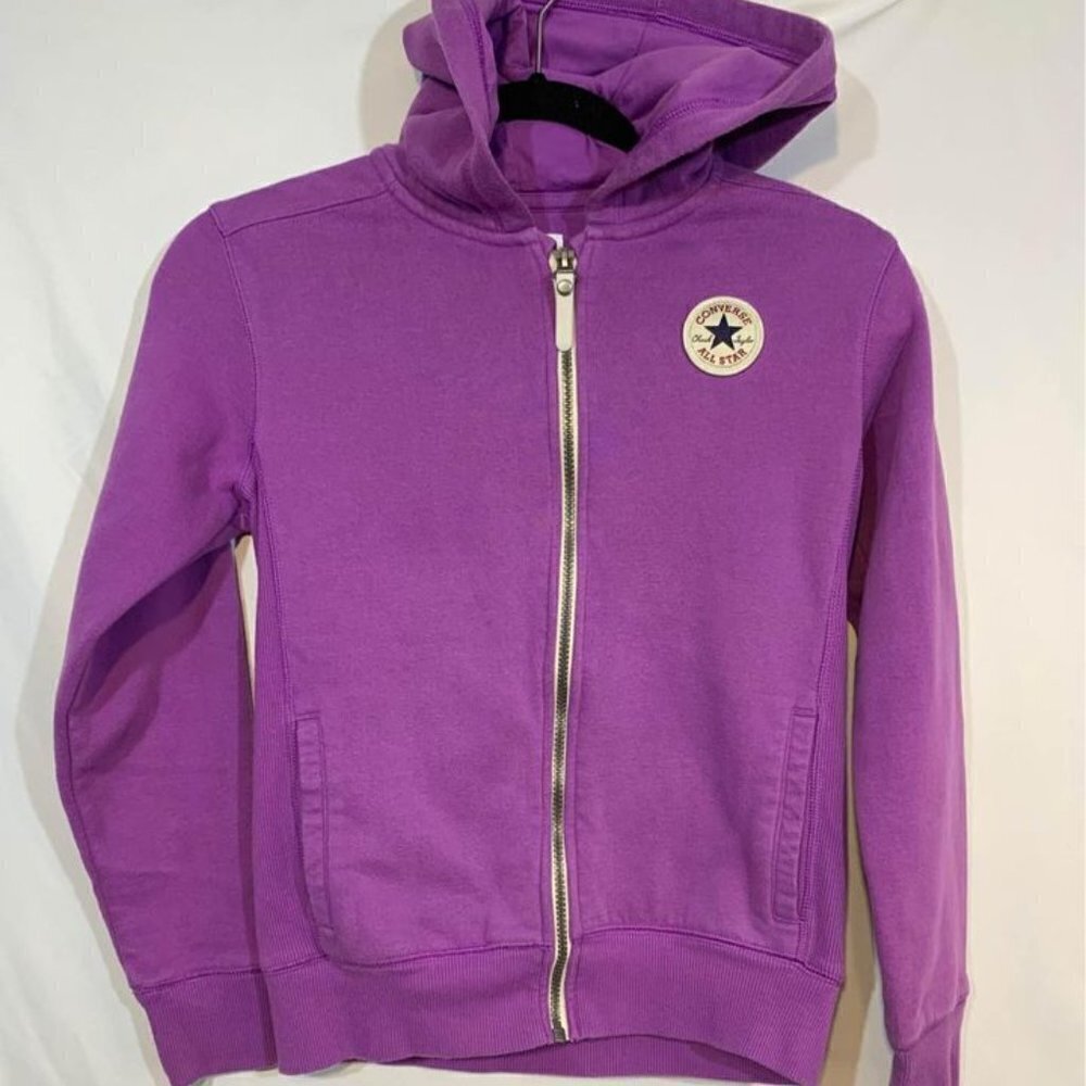 CONVERSE chuck taylor original hoodie. Size youth Large. Purple. Excellent condi